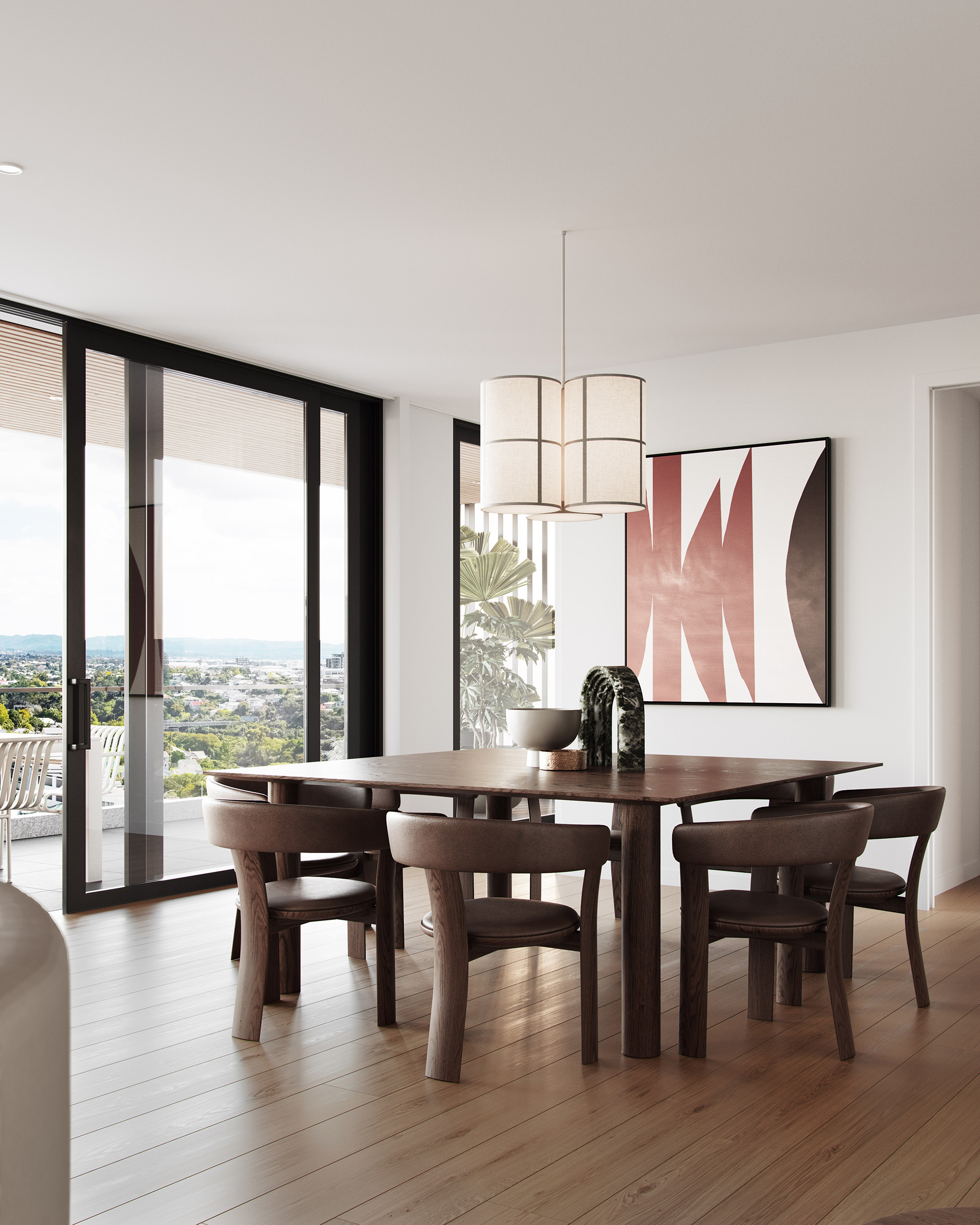 Penthouse kitchen and dining