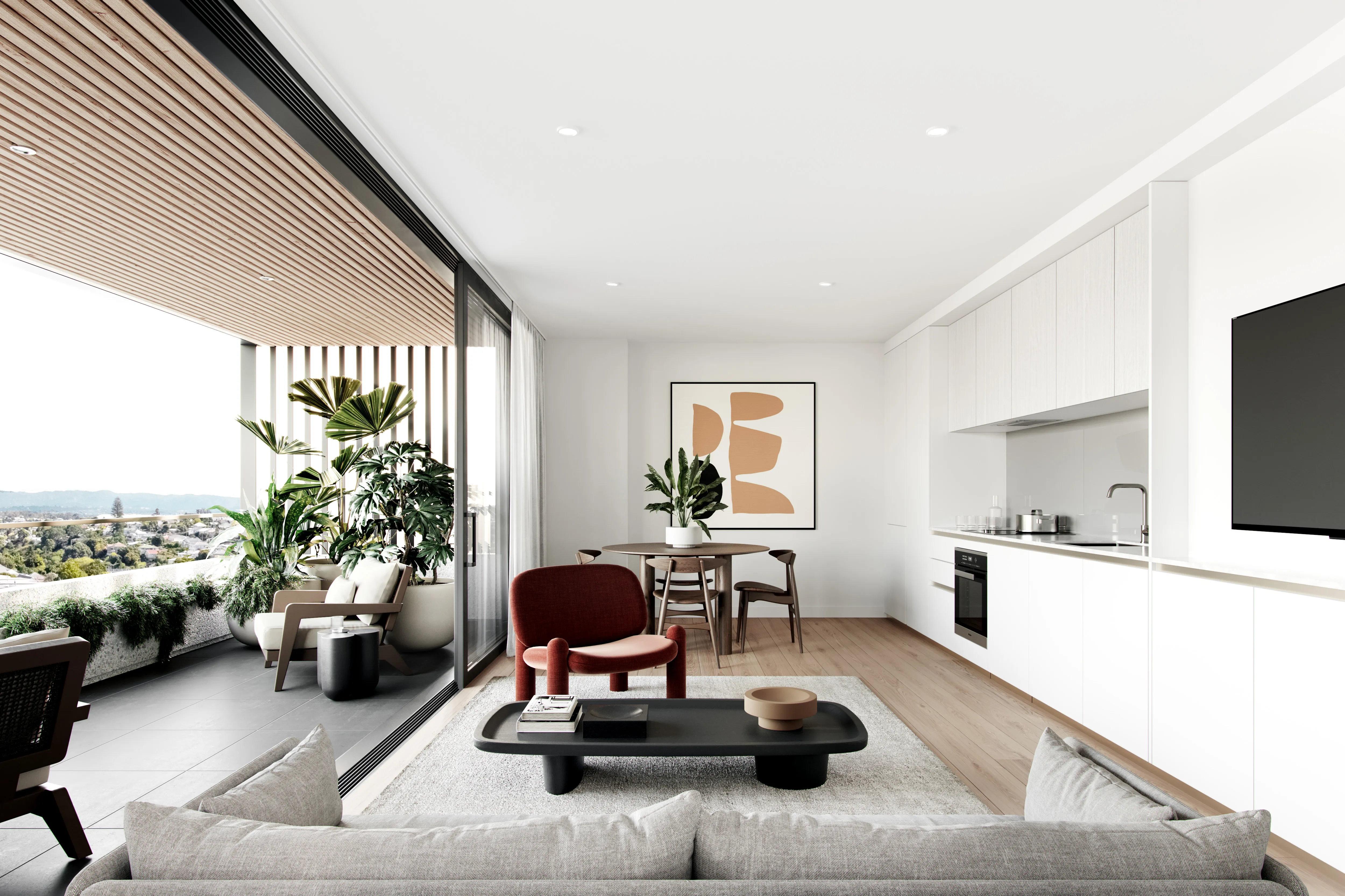 One bedroom residence living area